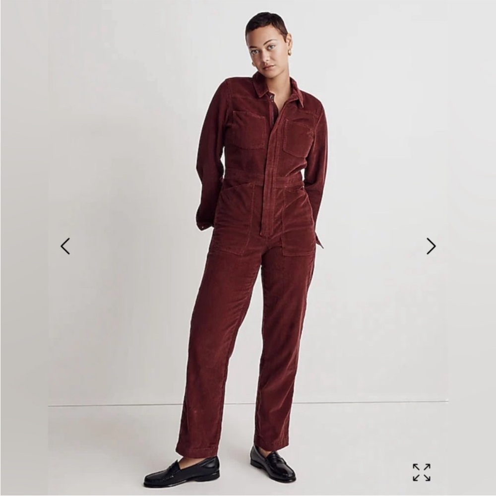 Madewell Burgundy corduroy Jumpsuit Size M